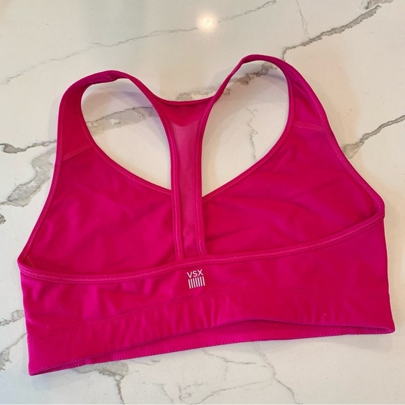 Magenta Fuchsia Pink VSX Player Racerback Sports Bra Bralette - Picture 2 of 4